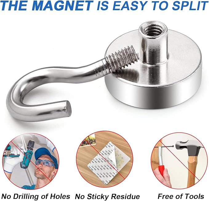 LOVIMAG Magnetic Hooks, 30lbs Strong Magnetic Hooks - Image 5