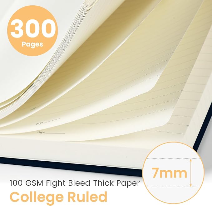Lined Spiral Notebook Journal for Work, 300 Pages Thick B5 College Ruled - Image 2