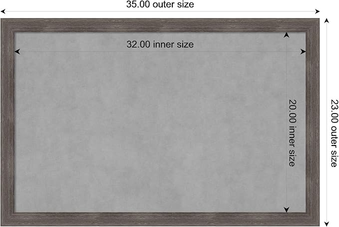 Amanti Art Grey Framed Magnetic Board 23x35 Large Vision Board - Image 4