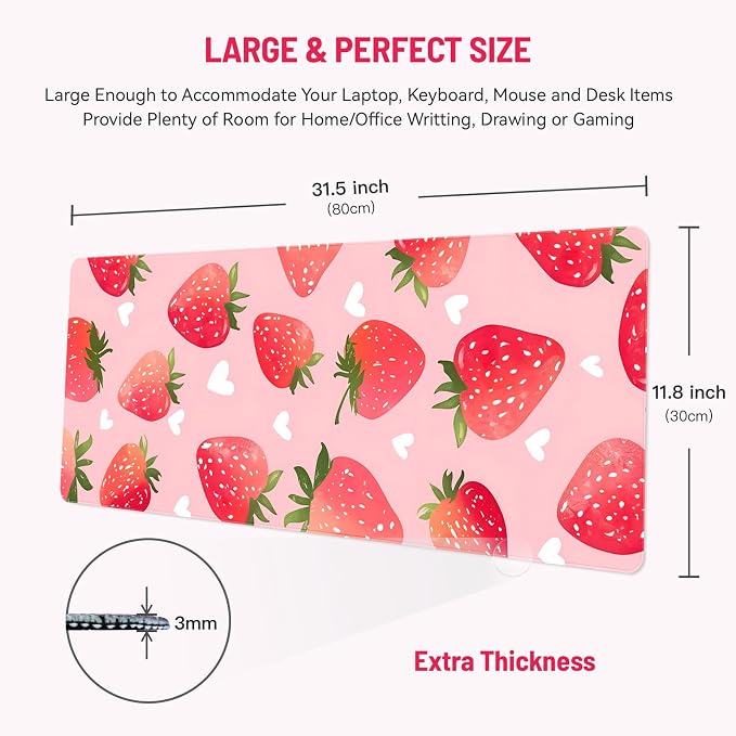 Mousepad Desk Mat Gaming Large Keyboard Cute Office Desktop Computer Laptop - Image 2