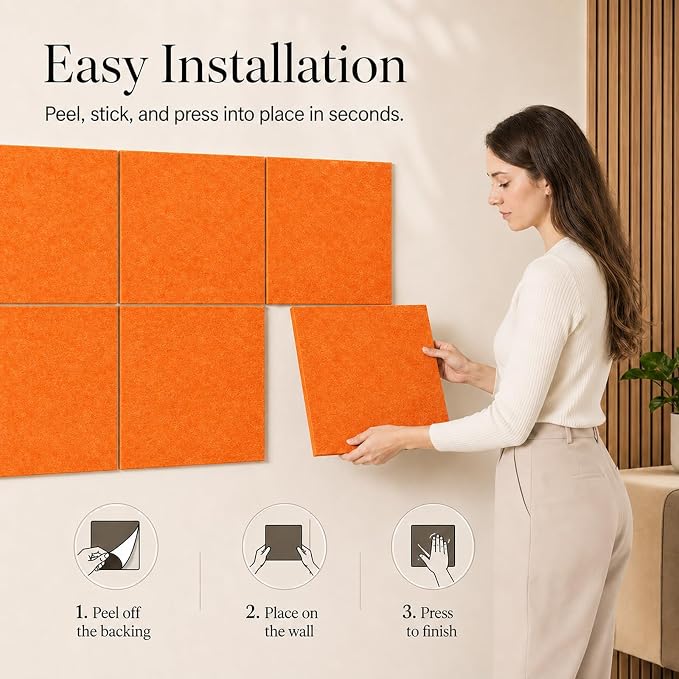 Felt Bulletin Board Tiles, Large Cork Board Alternative, 24 x 36 in | 0.35 in - Image 4