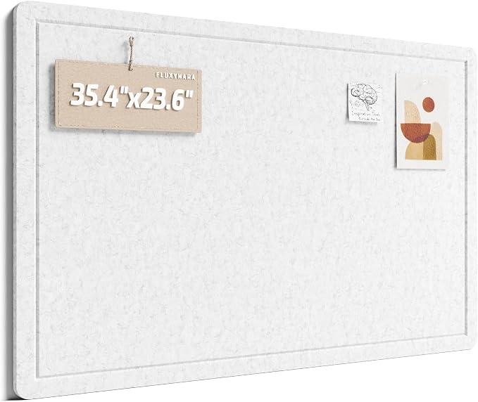 Fluxynara Bulletin Board, 35.4" x 23.6" Cork Board Alternative by FLUXYNARA