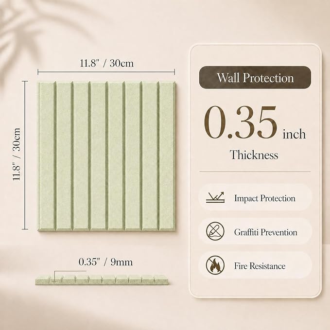 Stripe Felt Bulletin Board Tiles, Cork Board Alternative 48 x 36 in | 0.35 in - Image 2