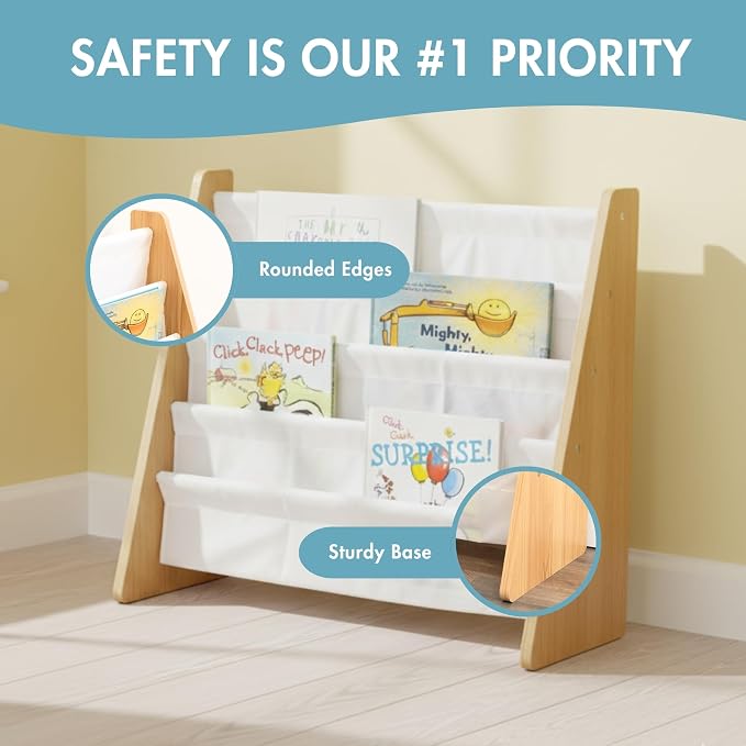 Humble Crew Kids Bookshelf, 4-Tier Front-Facing Book Display Organizer - Image 6