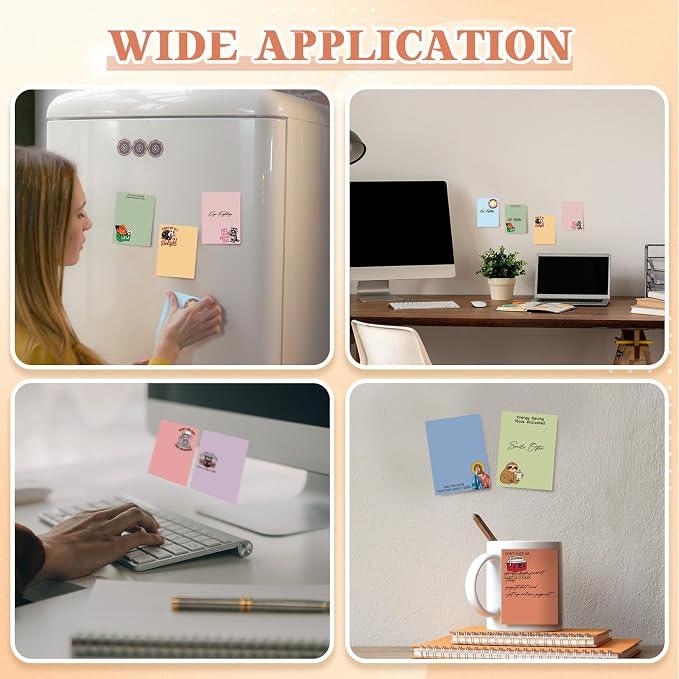 12 Pcs Funny Sticky Notes for Work 4x3 Inches Sarcastic Self Adhesive Notepads - Image 5