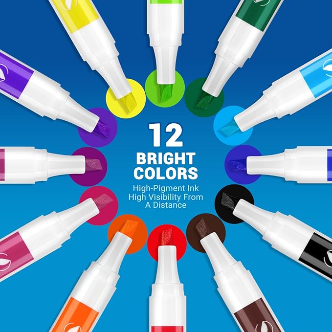 SFAIH Dry Erase Markers Chisel Tip - Image 3