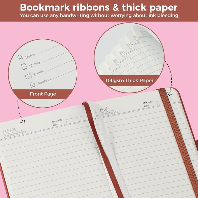 3 Pack Pocket Journal Notebooks, A6 Small Mini Notepad - Image 3