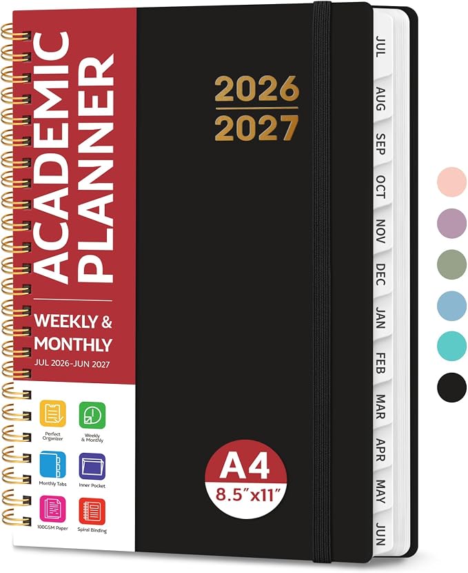 Planner 2026-2027 for Women & Men, Academic Monthly and Weekly Calendar Planner by Taja