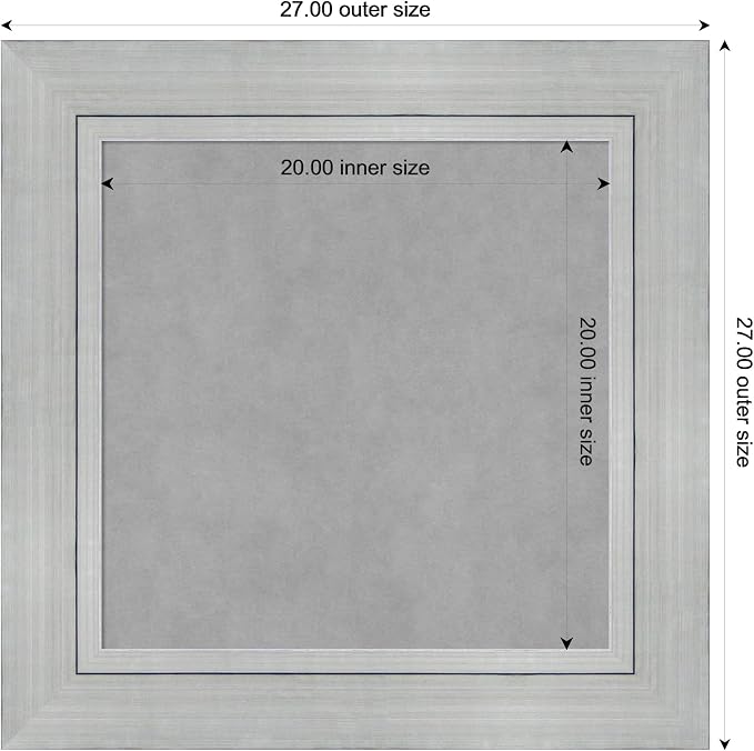 Amanti Art Silver Framed Magnetic Board 27x27 Medium Vision Board - Image 4