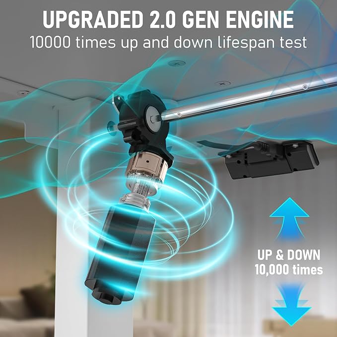 40 * 24 Electric Standing Desk, Adjustable Height Sit Stand Up Desk, Motorized Home Office Computer Gaming Workstation Desk-DeskLoop Office