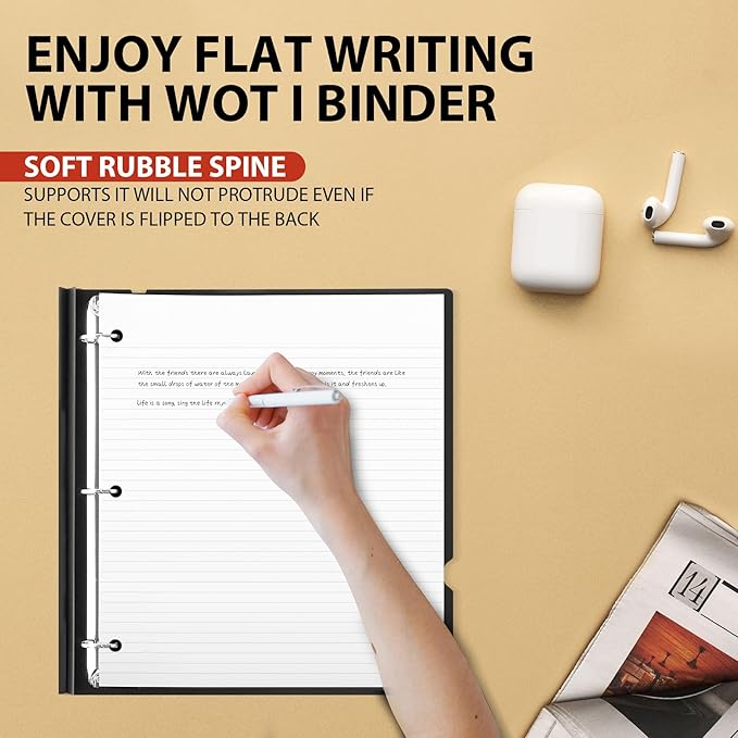 WOT I 1 Inch Telescoping 3 Ring Binder 4 Pack, Expandable Flexible Binder - Image 3