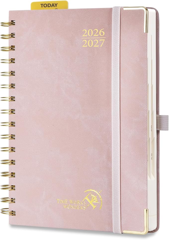 POPRUN Daily Planner 2026-2027 One Page Per Day, 12 Months Hourly Appointment by POPRUN