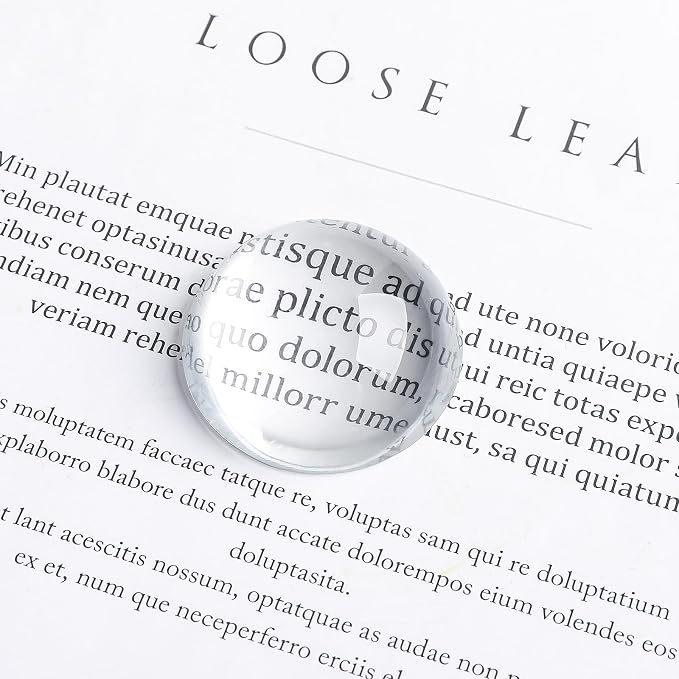 4pcs 1.6inch Crystal Dome Magnifying Paperweight, Reading Magnifier Glass Paper - Image 2