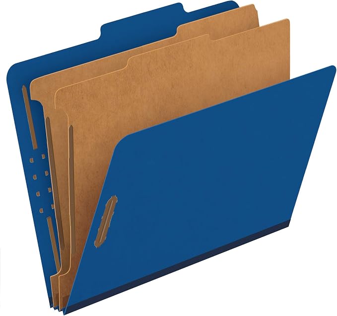 Pendaflex Classification File Folders, 1 Divider, Durable File Organizer by TOPSProducts