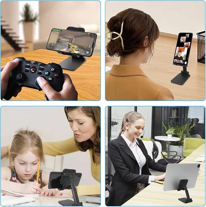 2 Pack Phone Stand for Desk, Angle & Height Adjustable Phone Holder | Fully - Image 3
