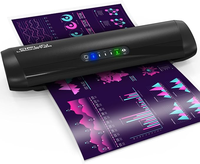 3-10 Mil Commercial Laminator Machine with Laminating Sheets, 4-Roller Jam-Free Thermal Laminator Machine 11x17, Fast Warm-up 13 Inch Laminating Machine, Hot Lamination Machine for Office School Home-DeskLoop Office