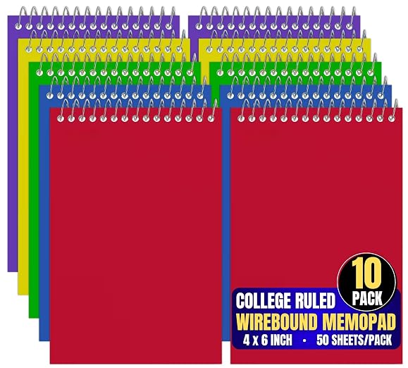 1InTheOffice Wirebound Memo Pads, 50 Sheets/Pad by Unknown