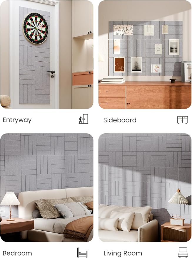 Bumusty Large Cork Board Alternative-48 x 36" Felt Bulletin Board Tiles - Image 5