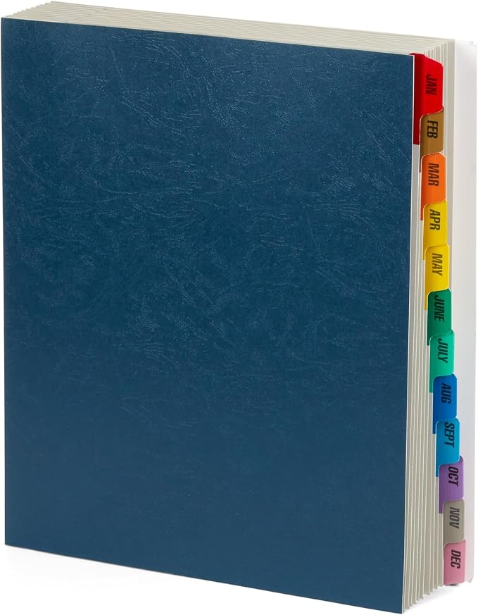 Blue Summit Expanding Monthly File Organizer, Letter Size 12 Month File Folder - Image 9