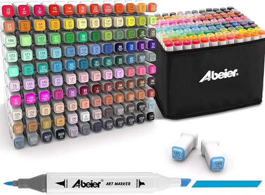 120 Colors Alcohol Markers Set with Dual Tip, Alcohol-Based Art Markers for Kids Adults Students, Vibrant Blendable Colors, Premium Portable Case, Ideal Gift for Artists & Beginners-DeskLoop Office