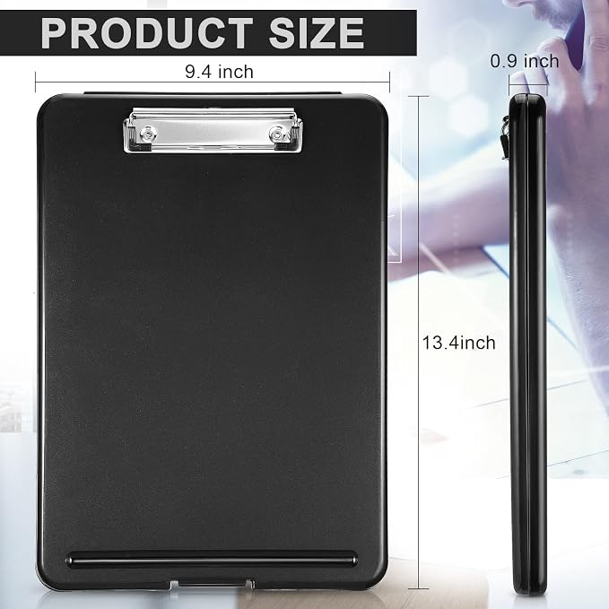 Geyee 8 Pcs Clipboard with Storage Plastic Foldable Nursing Clipboard Storage - Image 2