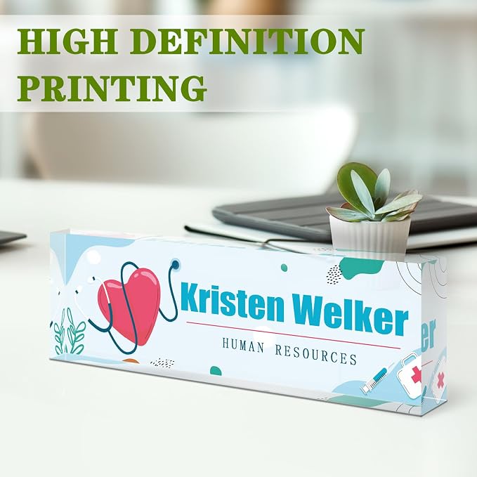 Gowellly Office Desk Name Plate Personalized - Image 4