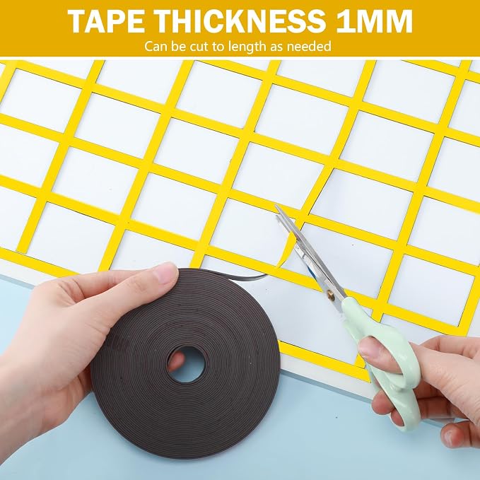 AmazingSpark Magnetic Tape Roll Thin Strips, 0.39 Inch x 66 Feet Magnetic Board - Image 3