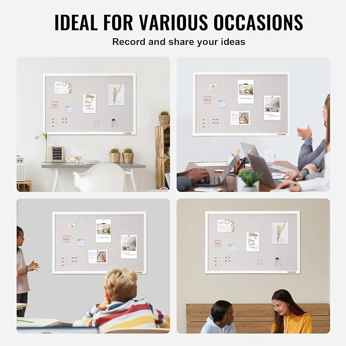 VEVOR 36"x24" White Cork Board - Image 6