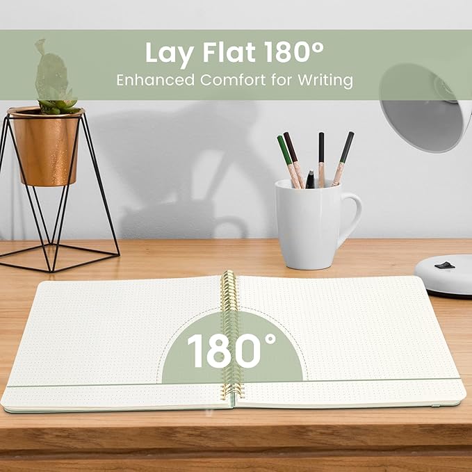 Taja Spiral Dotted Notebook, 8.5"x11" Notebooks - Image 3