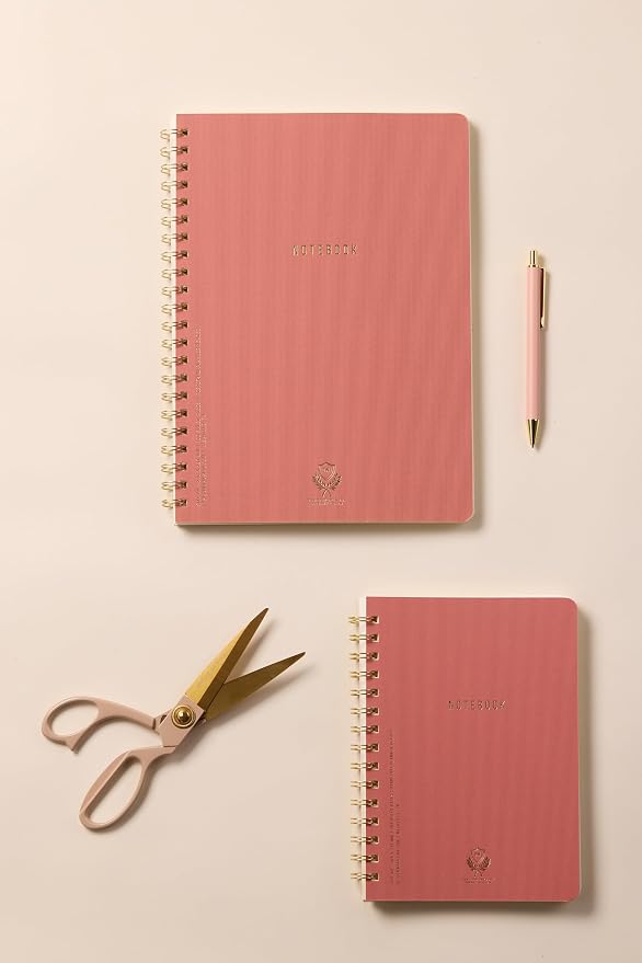 DesignWorks Ink Textured Paper Twin Wire Notebook, Daily Planner & Soft Cover - Image 2
