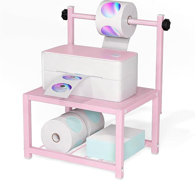 Label Holder for Rolls and Fan-Fold Labels, Sturdy Thermal Sticker Holder for by EnigmaSoul