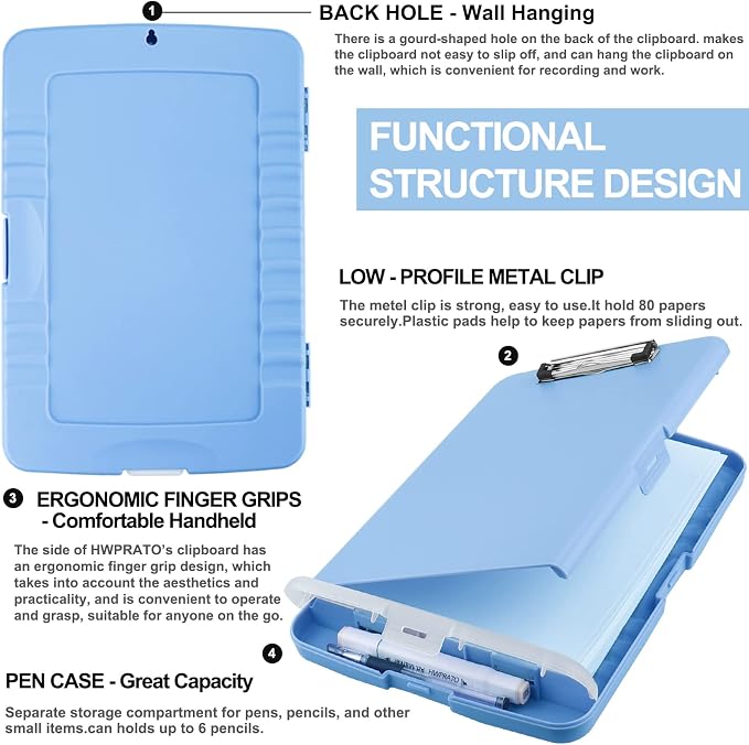 HWPRATO Storage Clipboard Heavy Duty Clipboard - Image 2