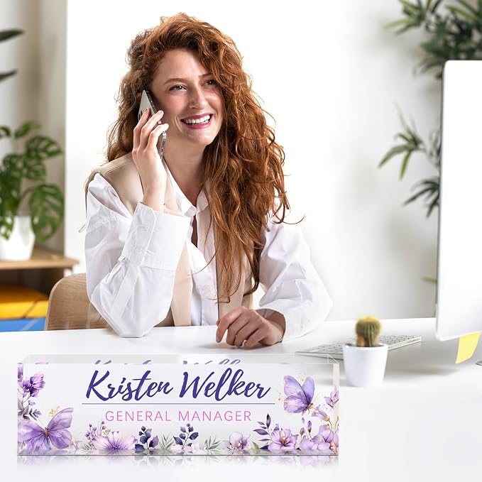 Desk Name Plate Personalized, Custom Name Plate - Image 3