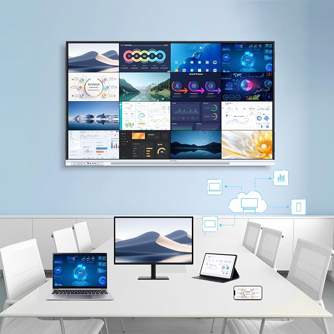Smart Board, Built-in Digital Whiteboard, Wireless Casting, Split-Screen & - Image 4
