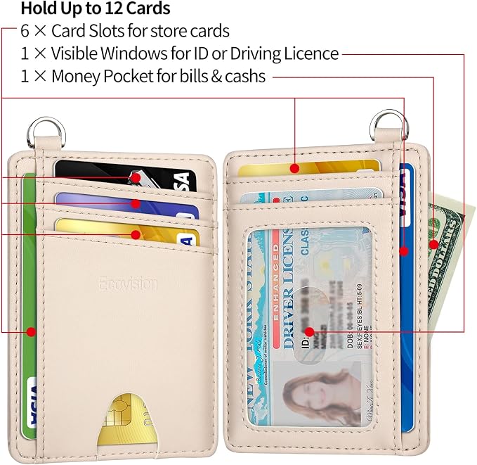 Slim Minimalist Front Pocket Wallet, RFID Blocking Credit Card Holder Wallet - Image 5