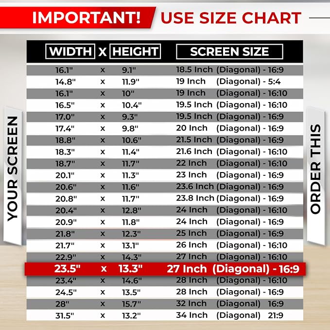 SightPro 27 Inch 16:9 Computer Privacy Screen Filter - Image 3