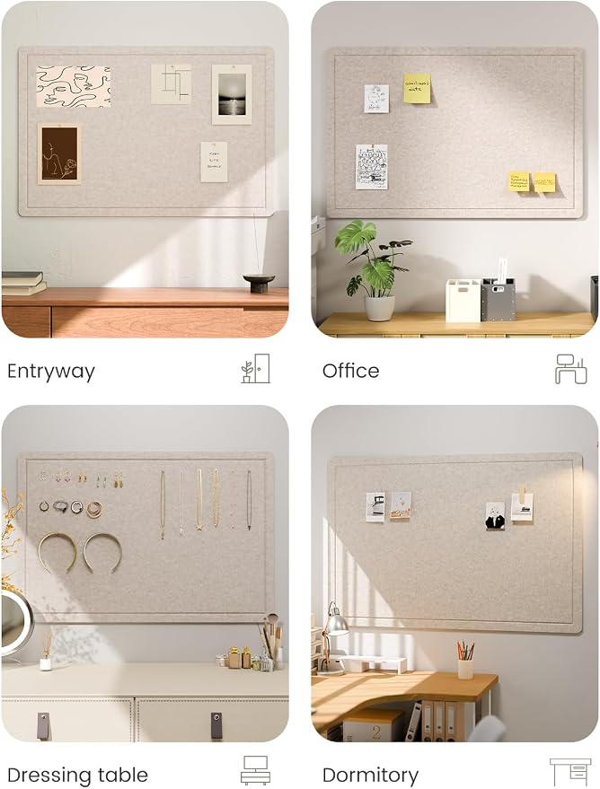 Fluxynara Bulletin Board, 35.4" x 23.6" Cork Board Alternative - Image 7