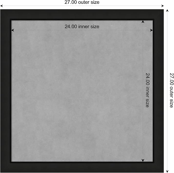 Amanti Art Black Framed Magnetic Board 27x27 Medium Vision Board - Image 3