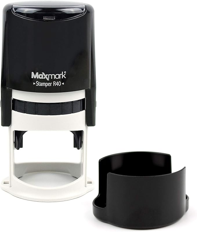 Round Notary Stamp for State of Mississippi- Self Inking Stamp - Top Brand Unit with Bottom Locking Cover for Longer Lasting Stamp - 5 Year Warranty