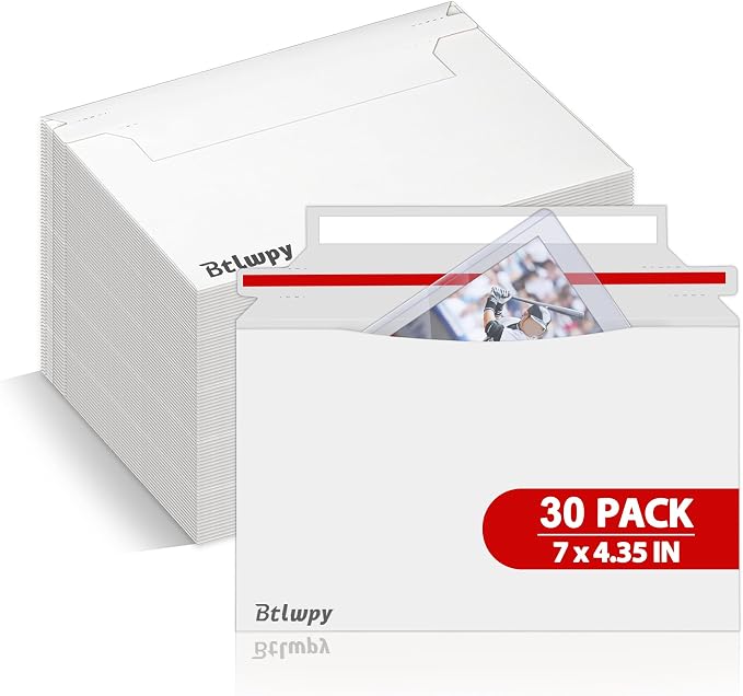 30 Pack Trading Card Envelopes, 7 x 4.35 Inches Self-Adhesive Card Mailers by Unknown