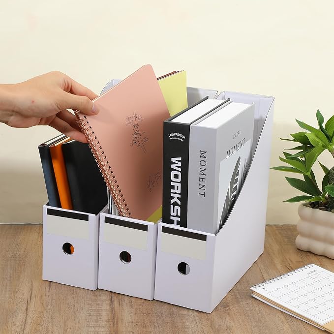 25 Pcs Cardboard Magazine File Holders Magazine Book Bin Box - Image 7