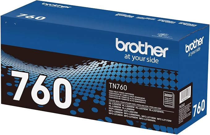 Brother Genuine TN760 High Yield Black Toner Cartridge - Image 3