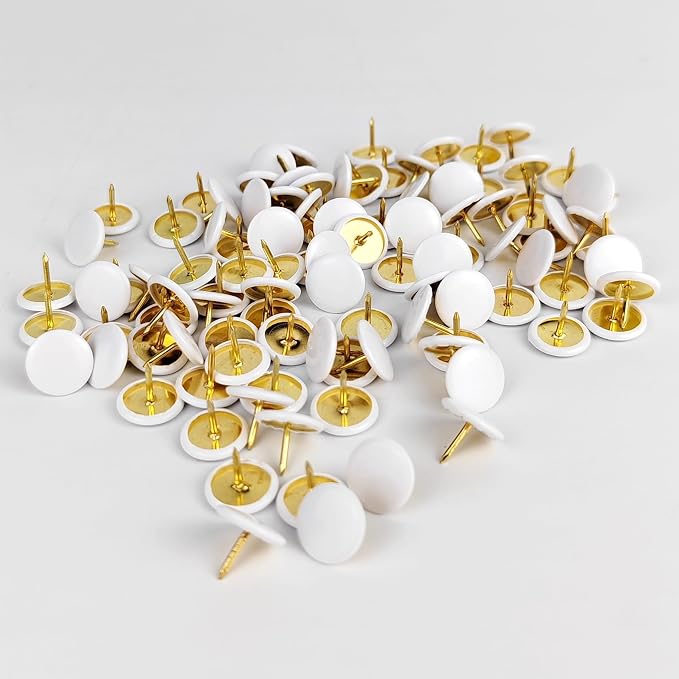 200 Pcs Thumb Tacks, Drawing Pins, Metal Flat Push Pins, Round Head Drawing Pins - Image 5