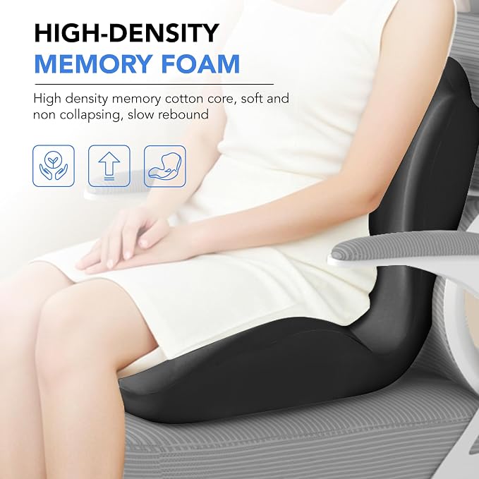Ergonomic Waist Support and Seat Cushion, 2-in-1 Memory Foam Pad, Hollow Design - Image 7