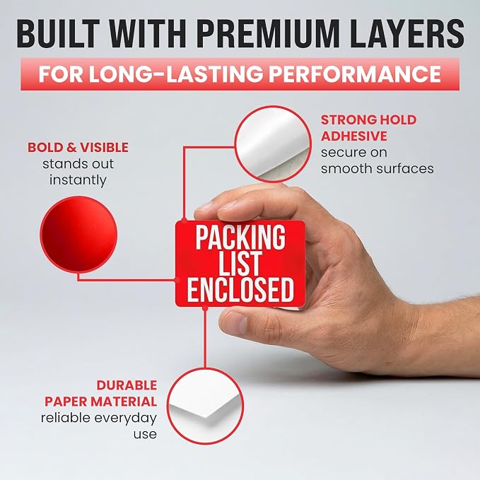 500pcs Packing List Enclosed Stickers, Shipping Receiving - Image 3