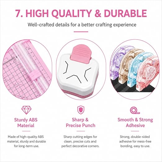 Jetec Scrapbook Supplies Kit, 4 Double-Sided Tapes - Image 8
