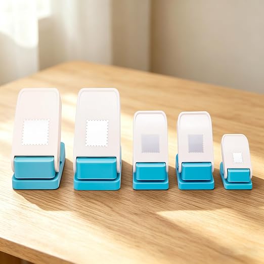 5Pcs Stamp Punch, 1.5x1.25inch/1x0.8inch/0.6x0.5inch Rectangle Postage Stamps - Image 7