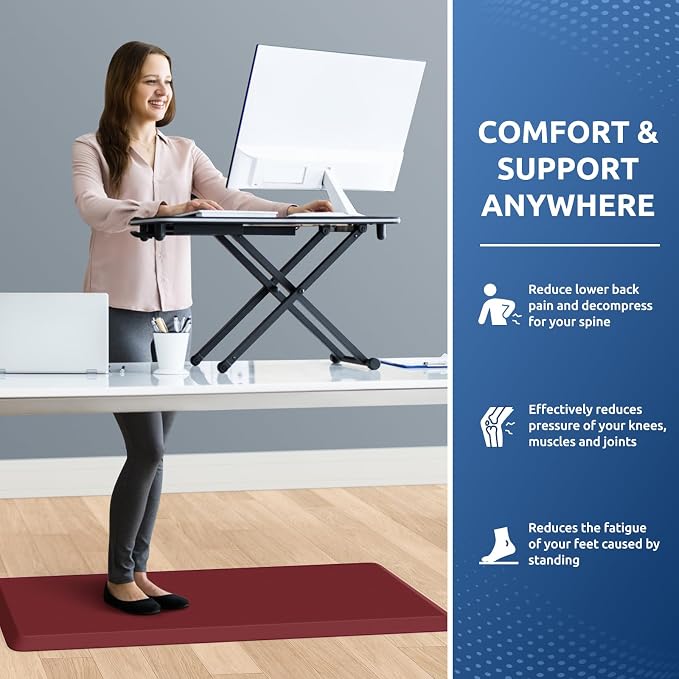 KitchenClouds Kitchen Mat Cushioned Anti Fatigue Kitchen Rug 0.8inch Water - Image 4