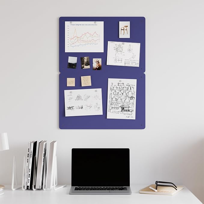 2 Pack Magnetic Board for Wall, 17.5" x 11.4" Magnet Bulletin Memo Board - Image 5