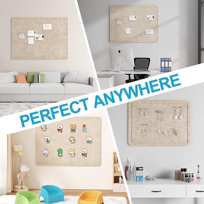 Felt Bulletin Board for Wall 72" x 48" Unfolded Size, Large Frameless Felt Pin - Image 7